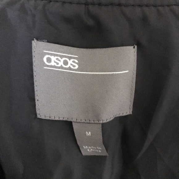 ASOS Faux Fur Black Zip Up Collared Jacket - Picture 7 of 8